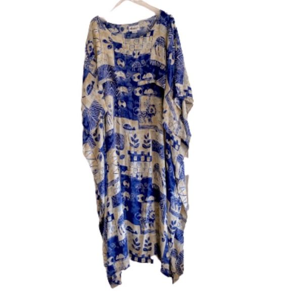 We Be Bop Other - We Be Bop Maxi Batik Animal Print Oversized One Size Fits All Kaftan